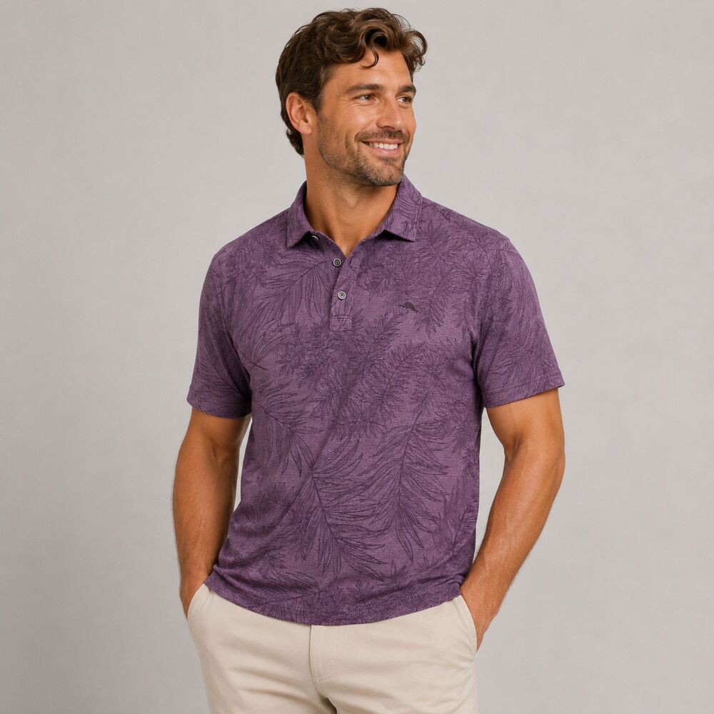Tommy Bahama Purple Tropical Polo XXL - Picture 2 of 10